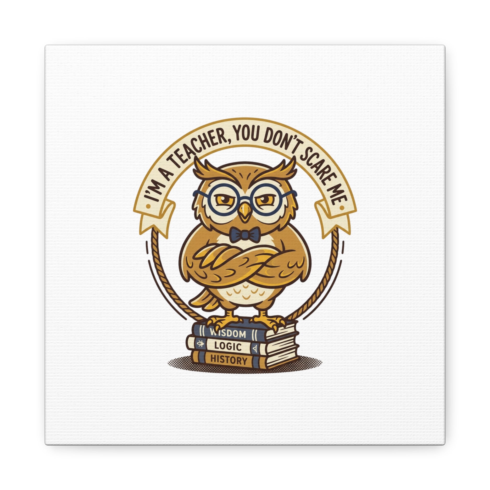 I'm a Teacher You Don't Scare Me Canvas | Teacher Appreciation Gifts, Teacher Life