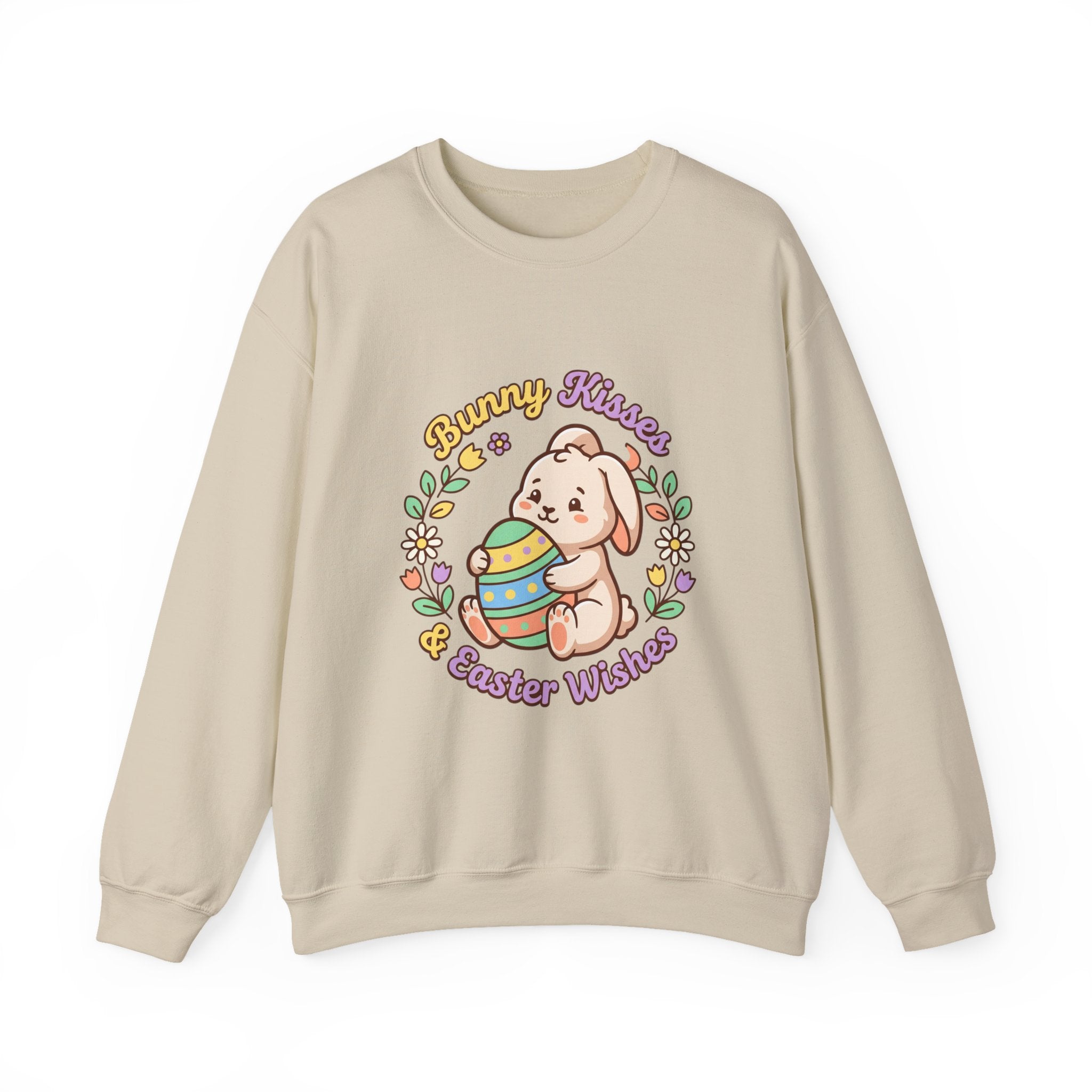 Bunny Kisses Easter Sweatshirt | pastel spring, vintage Easter cottagecore
