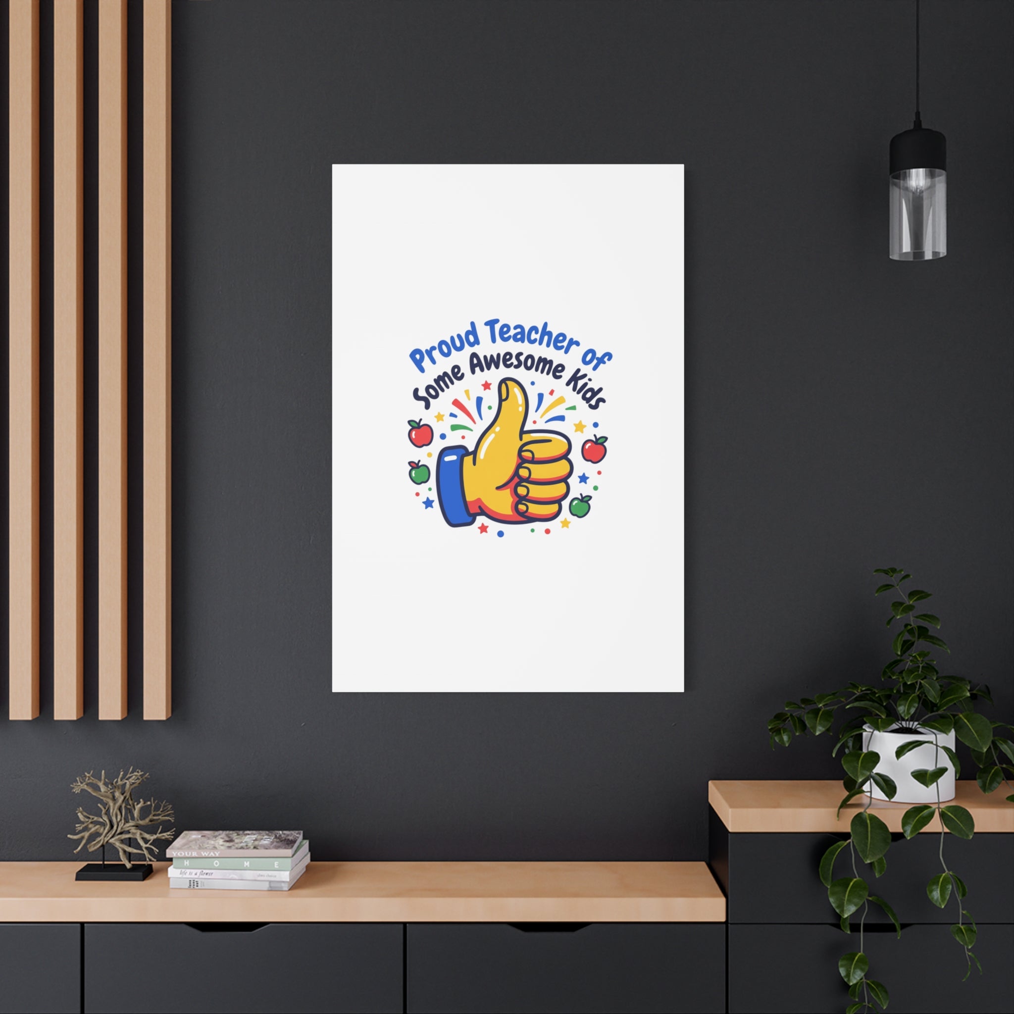Proud Teacher of Some Awesome Kids Canvas, Teacher Appreciation Gifts | Teacher Life
