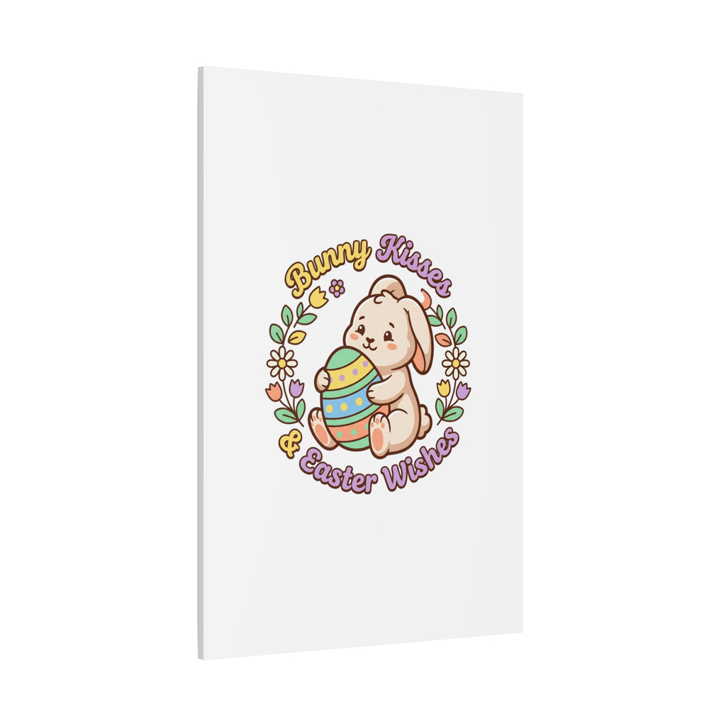 Bunny Kisses Easter Wishes Canvas | Easter Bunny Aesthetic, Pastel Spring
