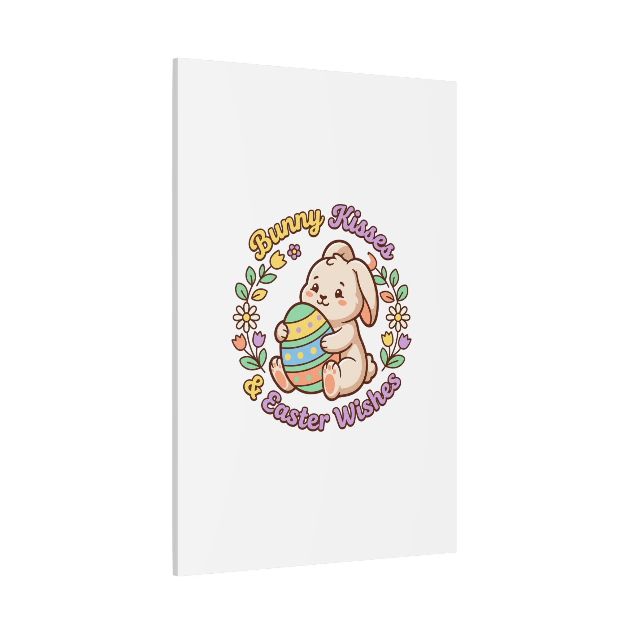 Bunny Kisses Easter Wishes Canvas | Easter Bunny Aesthetic, Pastel Spring