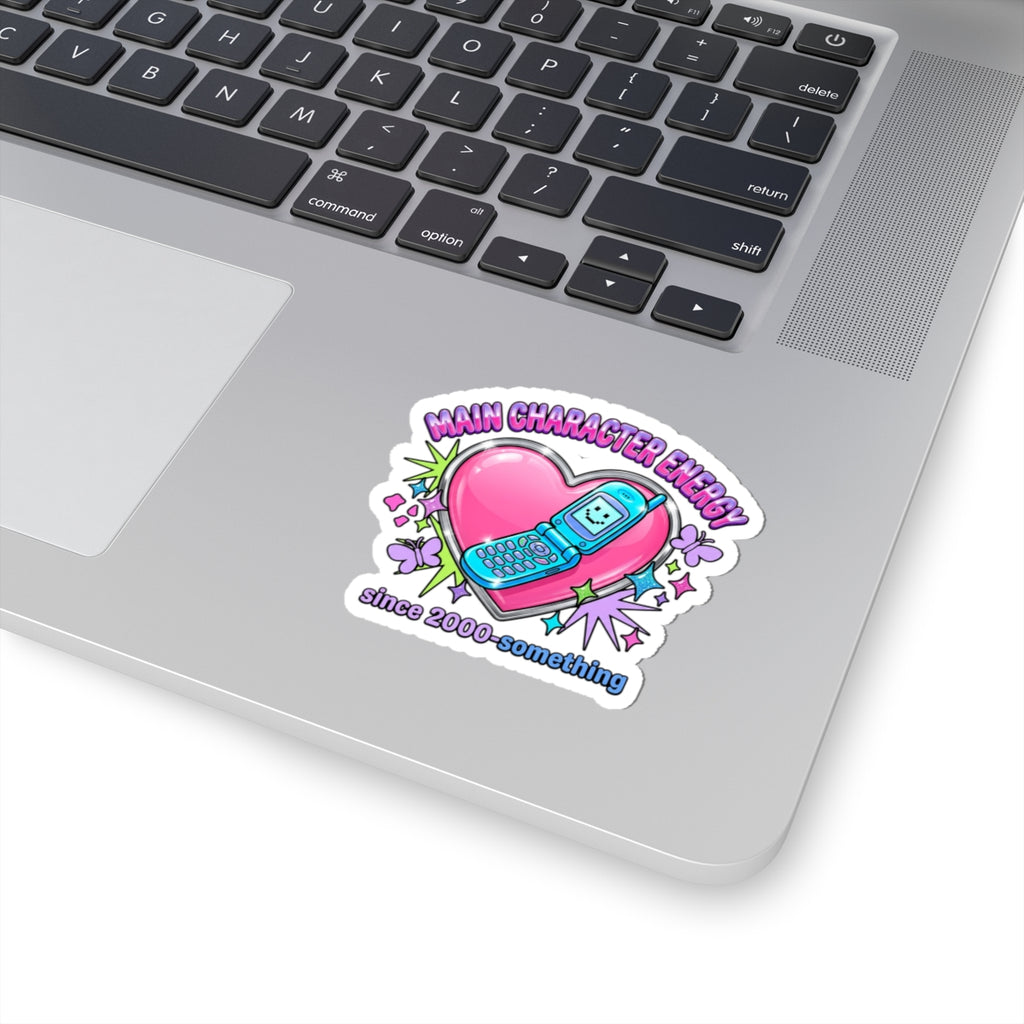 Main Character Energy Kiss-Cut Sticker | Y2K Aesthetic, 2000s Nostalgia