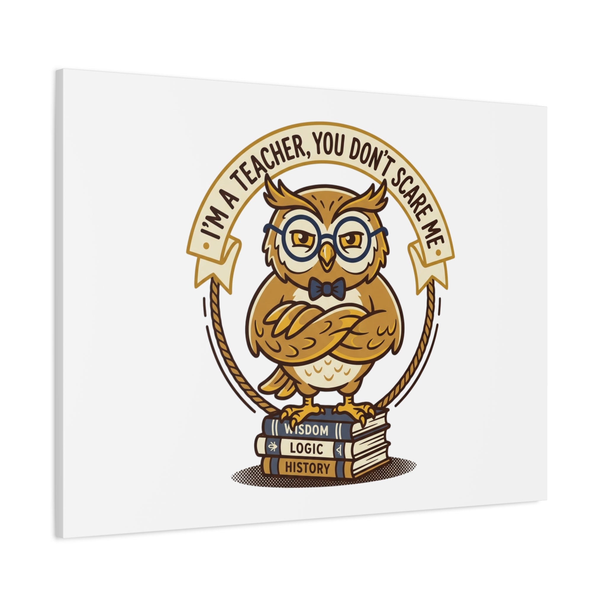 I'm a Teacher You Don't Scare Me Canvas | Teacher Appreciation Gifts, Teacher Life