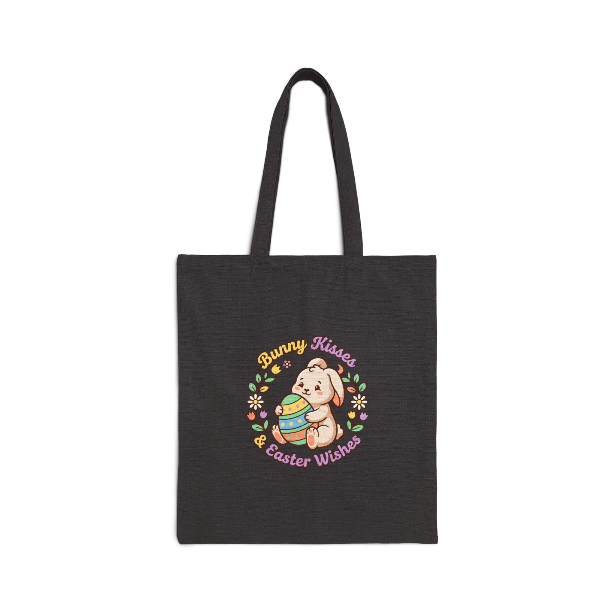 Easter Bunny Aesthetic Tote, pastel spring cottagecore canvas tote