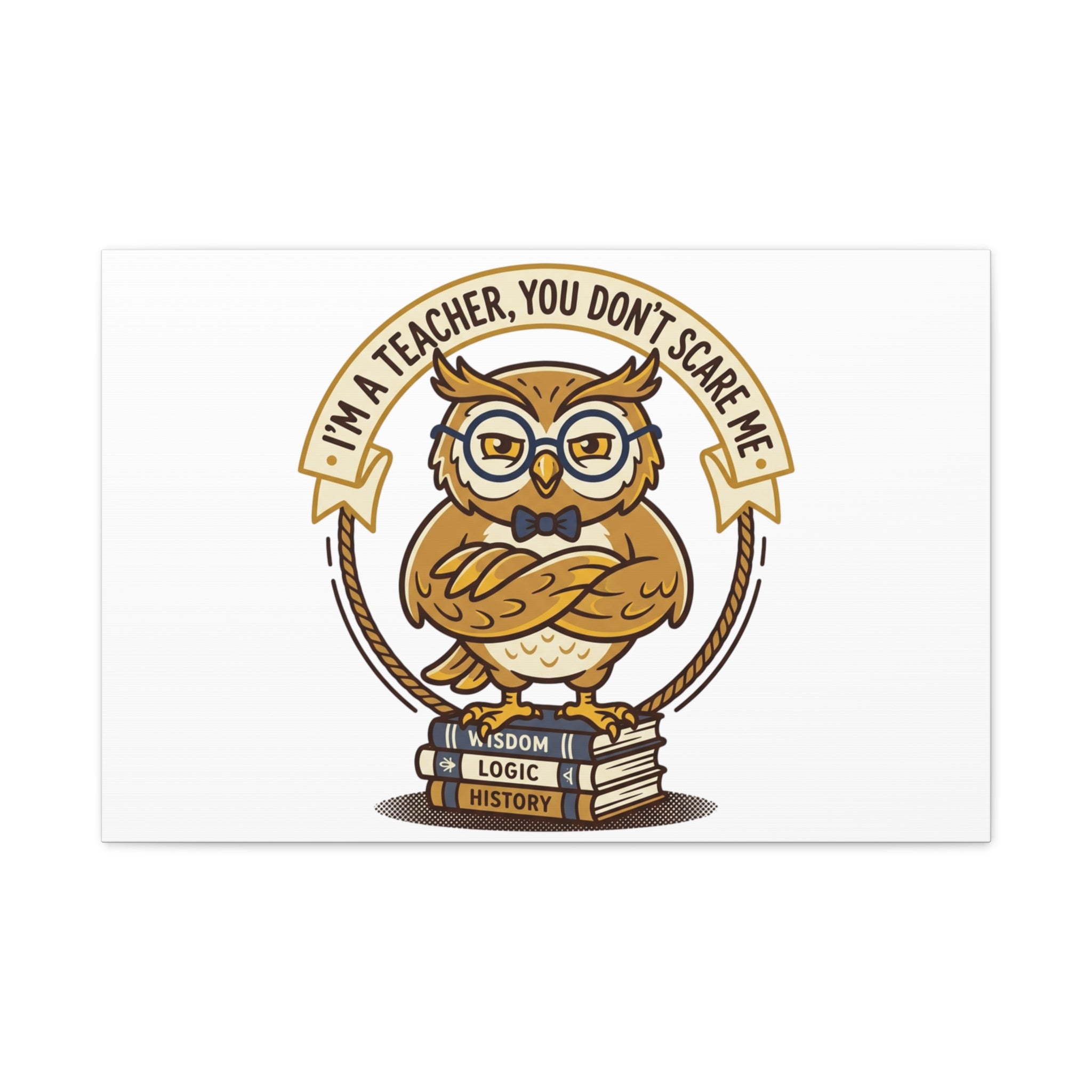 I'm a Teacher You Don't Scare Me Canvas | Teacher Appreciation Gifts, Teacher Life