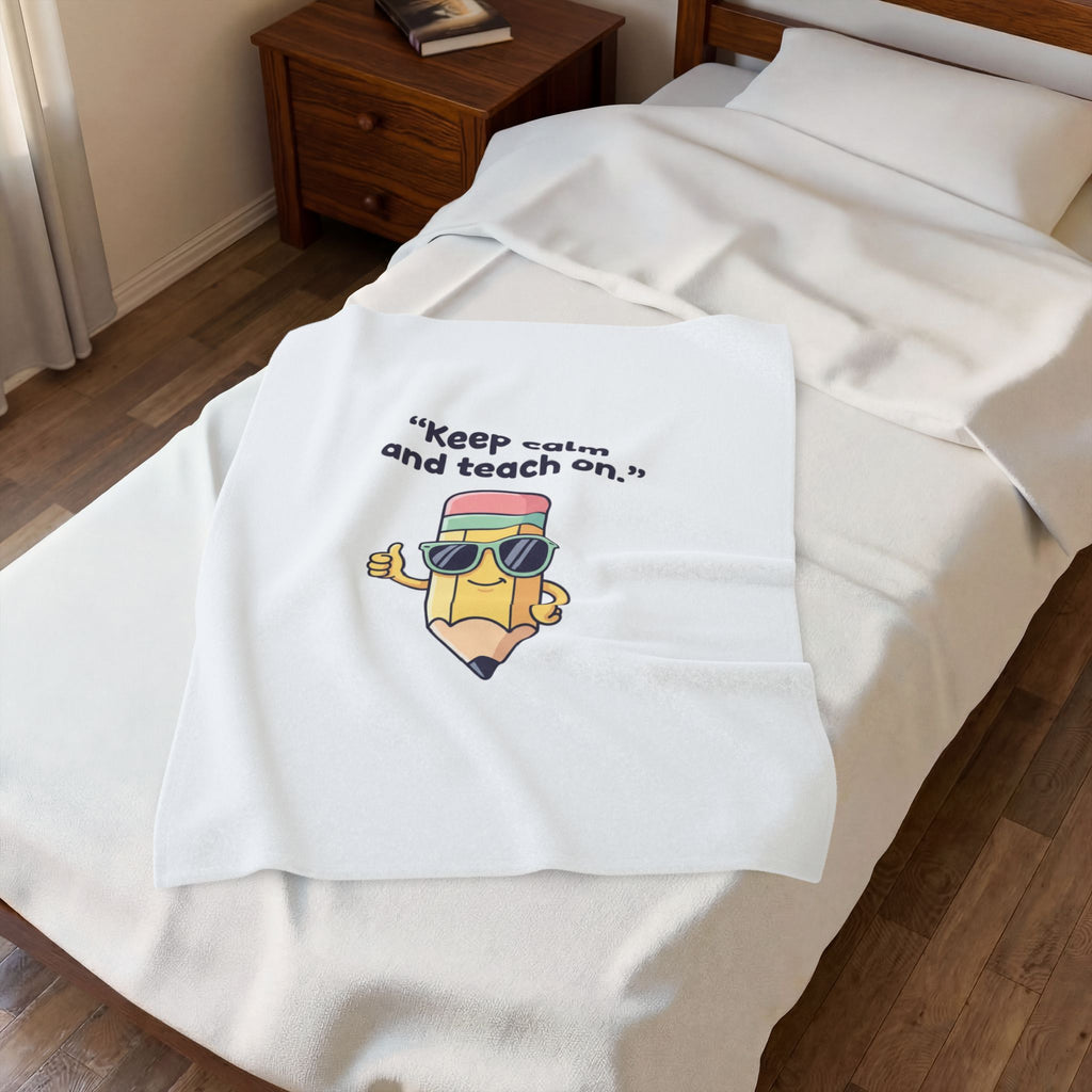 Keep Calm and Teach On Pencil Throw Blanket | Teacher Appreciation, Teacher Life