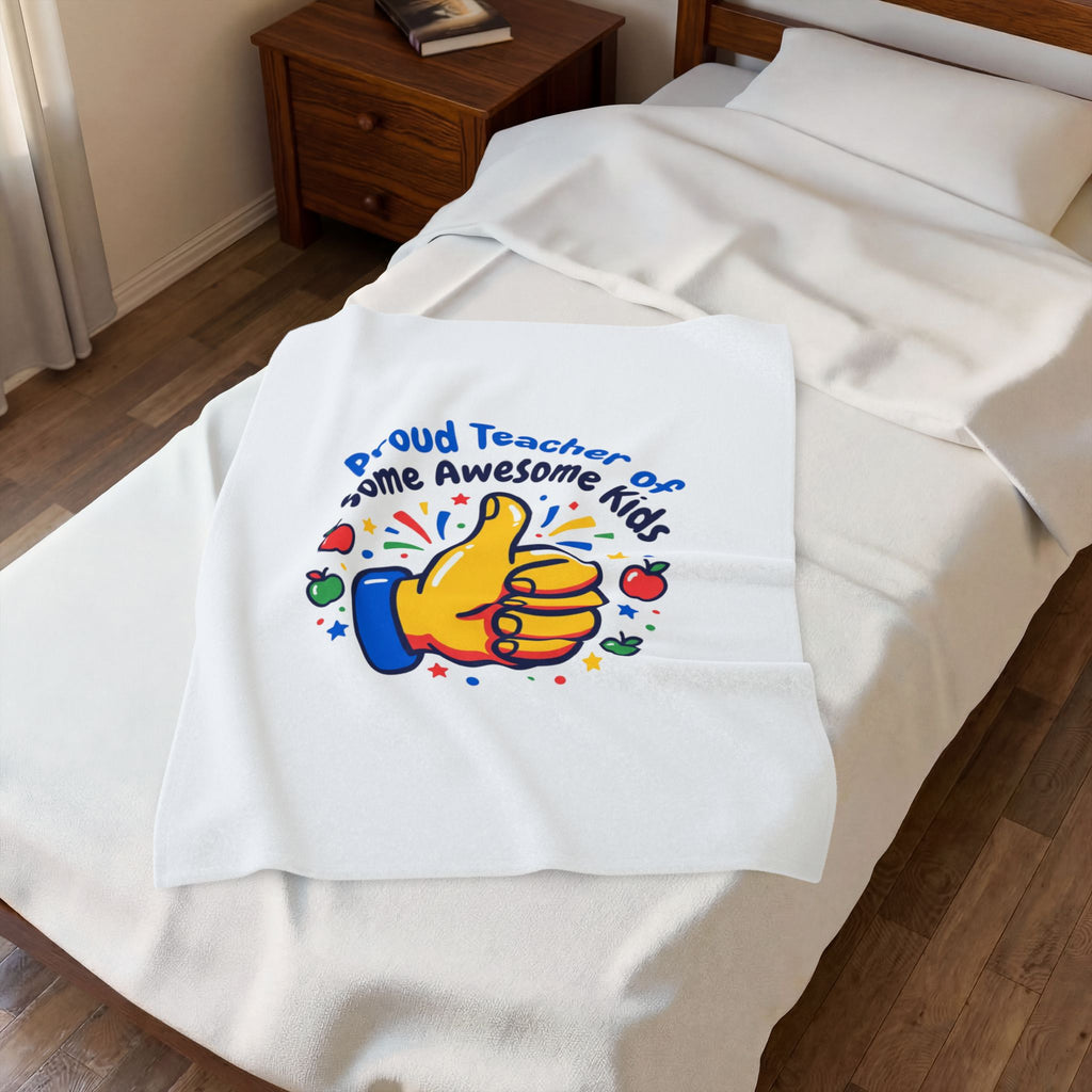 Proud Teacher of Some Awesome Kids Plush Blanket | Teacher Appreciation