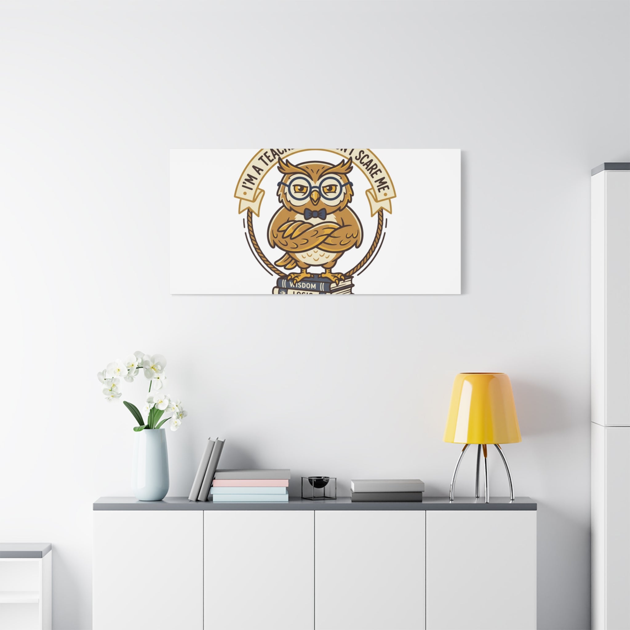 I'm a Teacher You Don't Scare Me Canvas | Teacher Appreciation Gifts, Teacher Life