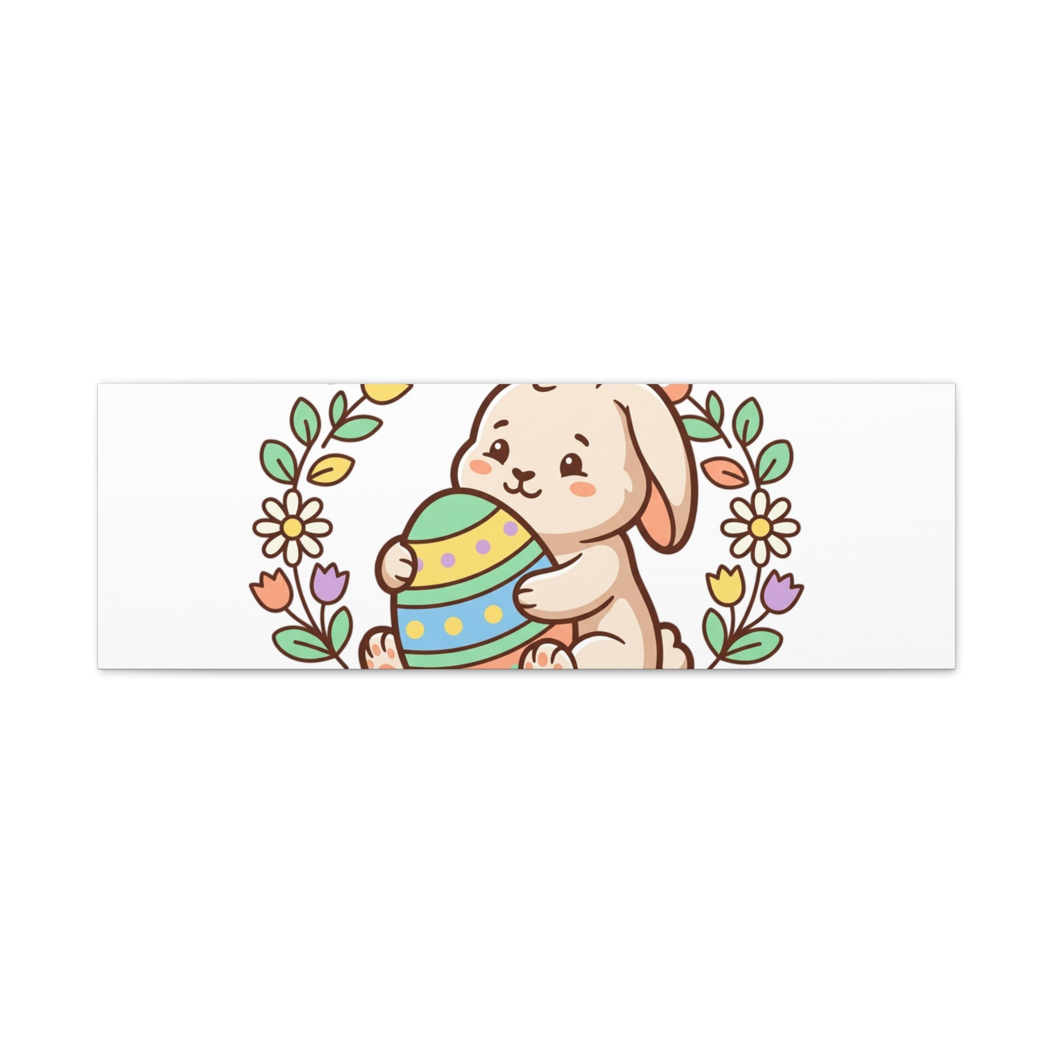 Bunny Kisses Easter Wishes Canvas | Easter Bunny Aesthetic, Pastel Spring