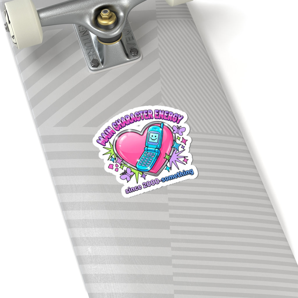 Main Character Energy Kiss-Cut Sticker | Y2K Aesthetic, 2000s Nostalgia