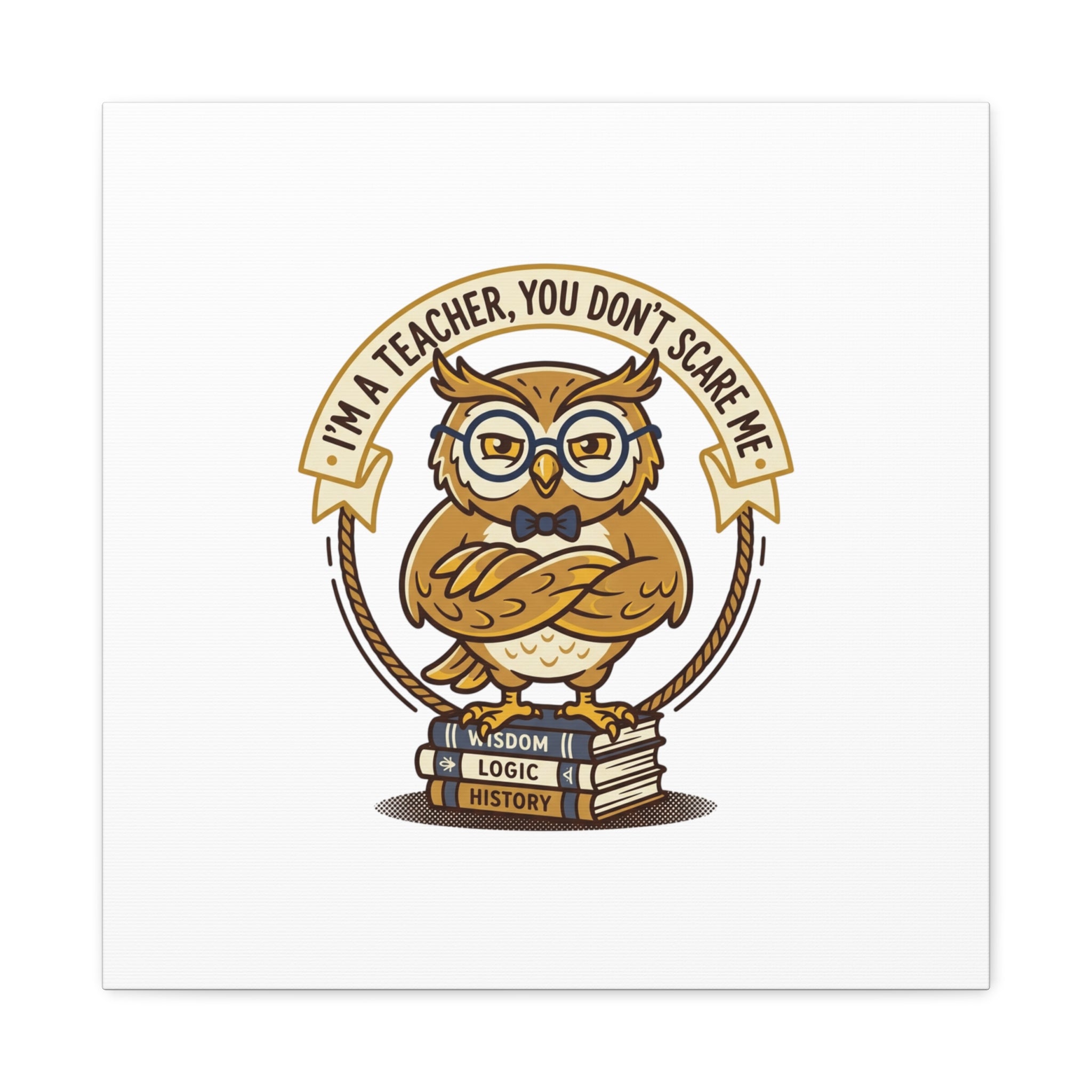 I'm a Teacher You Don't Scare Me Canvas | Teacher Appreciation Gifts, Teacher Life
