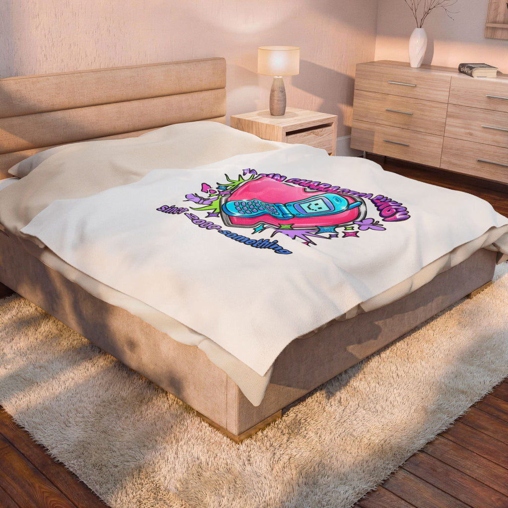 Main Character Energy Velveteen Plush Blanket | Y2K aesthetic, 2000s nostalgia