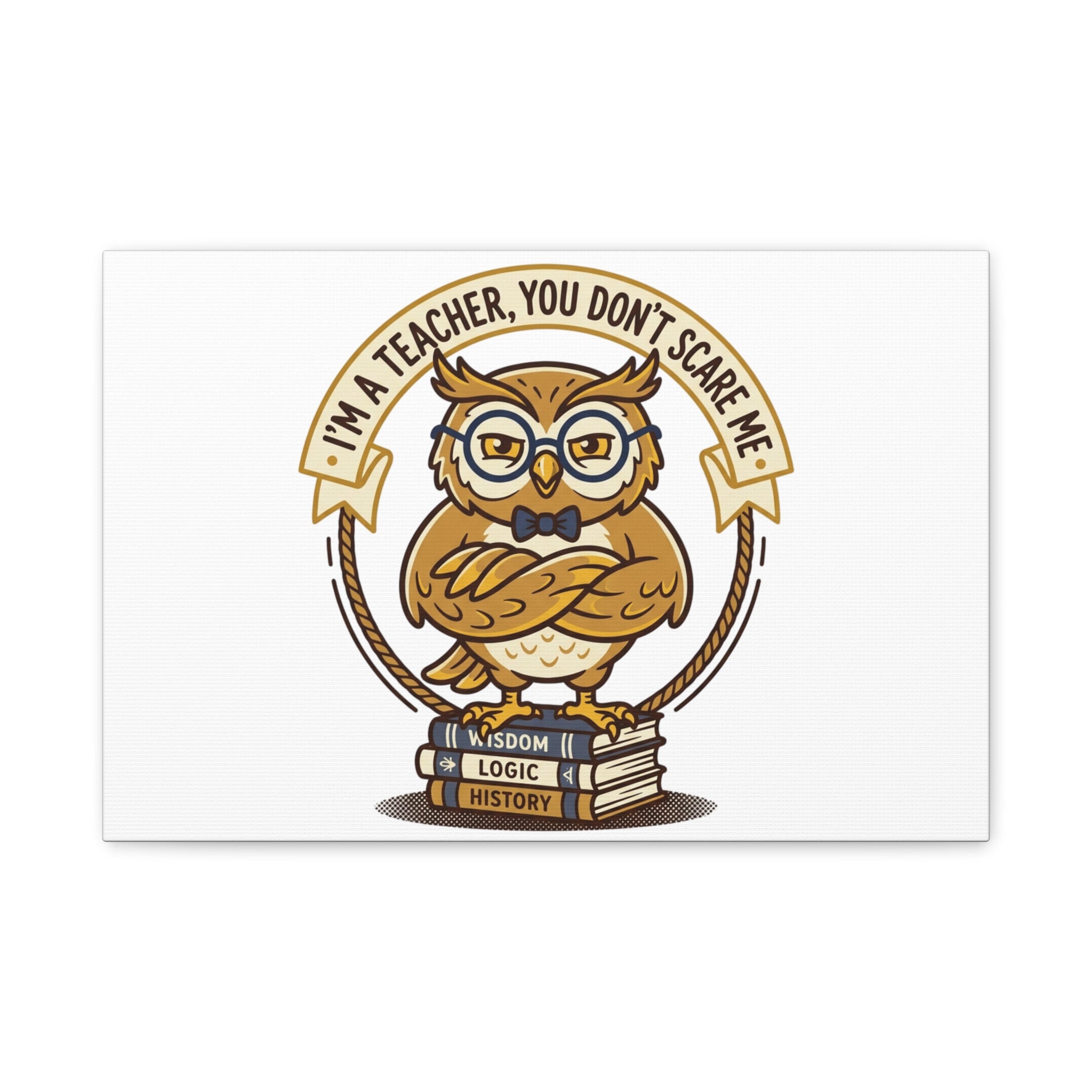 I'm a Teacher You Don't Scare Me Canvas | Teacher Appreciation Gifts, Teacher Life