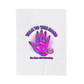 Talk to the Hand Velveteen Blanket | Y2K aesthetic, sassy 2000s vibes