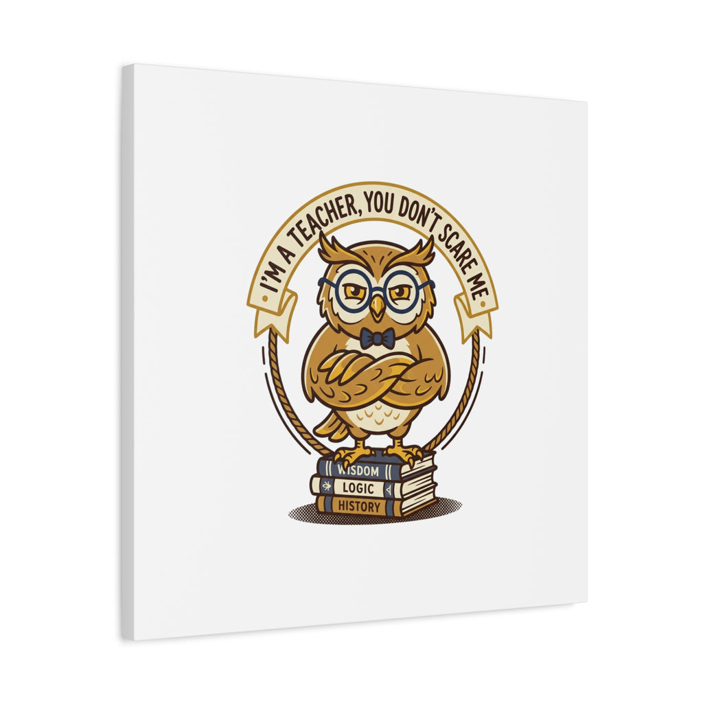 I'm a Teacher You Don't Scare Me Canvas | Teacher Appreciation Gifts, Teacher Life