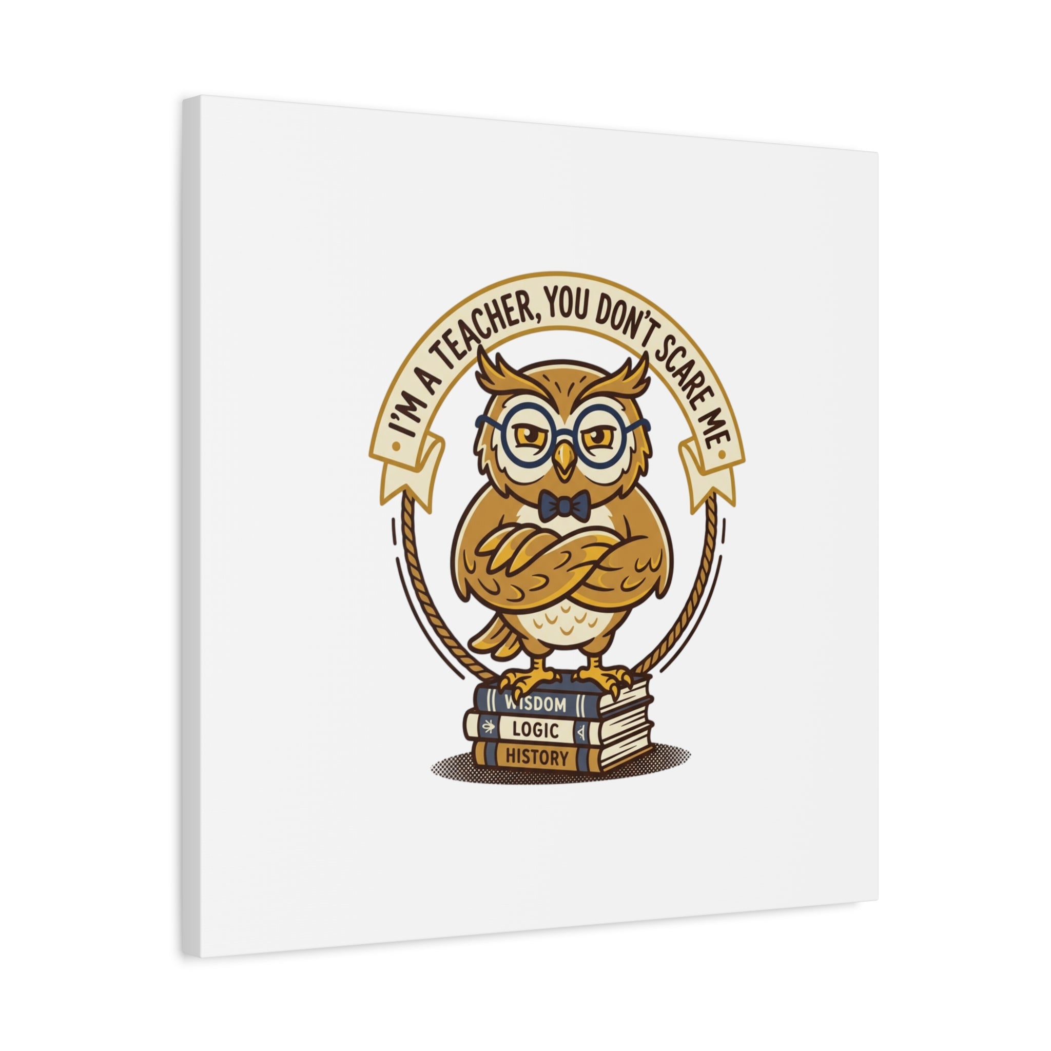 I'm a Teacher You Don't Scare Me Canvas | Teacher Appreciation Gifts, Teacher Life