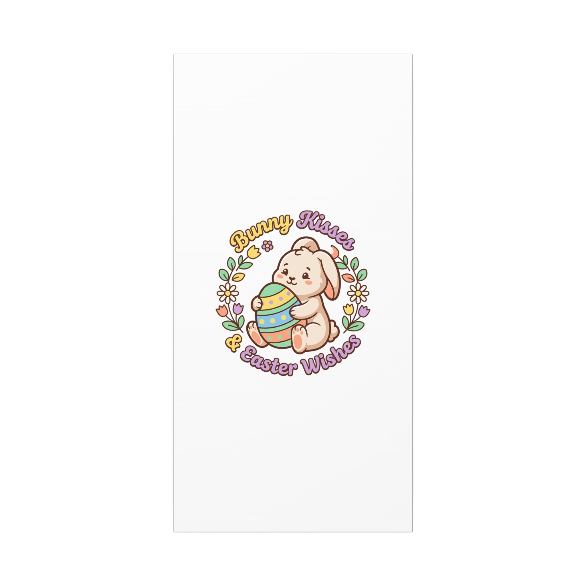 Bunny Kisses Easter Wishes Canvas | Easter Bunny Aesthetic, Pastel Spring