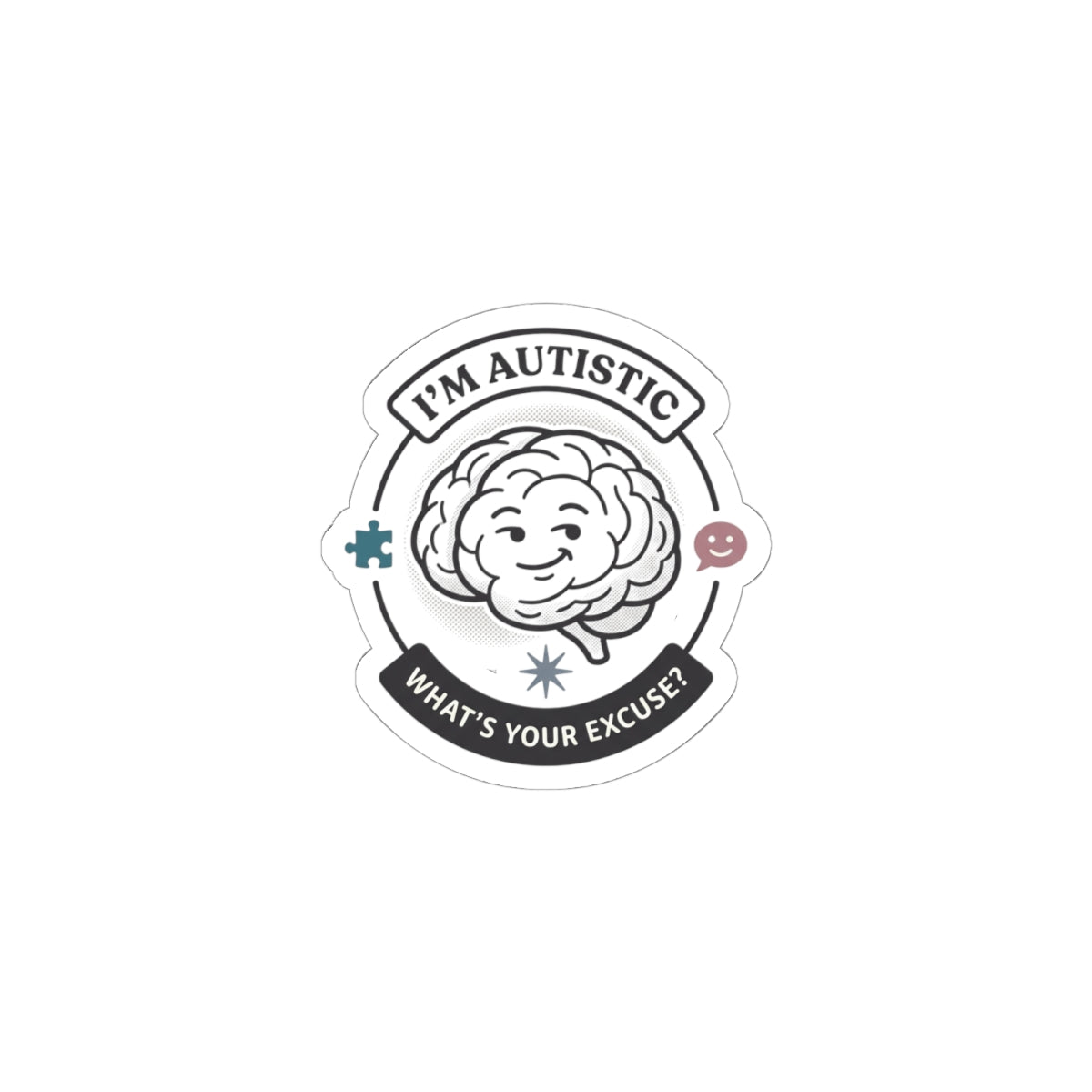 I'm Autistic sticker, Kiss-Cut Sticker | autistic pride, neurodiversity acceptance
