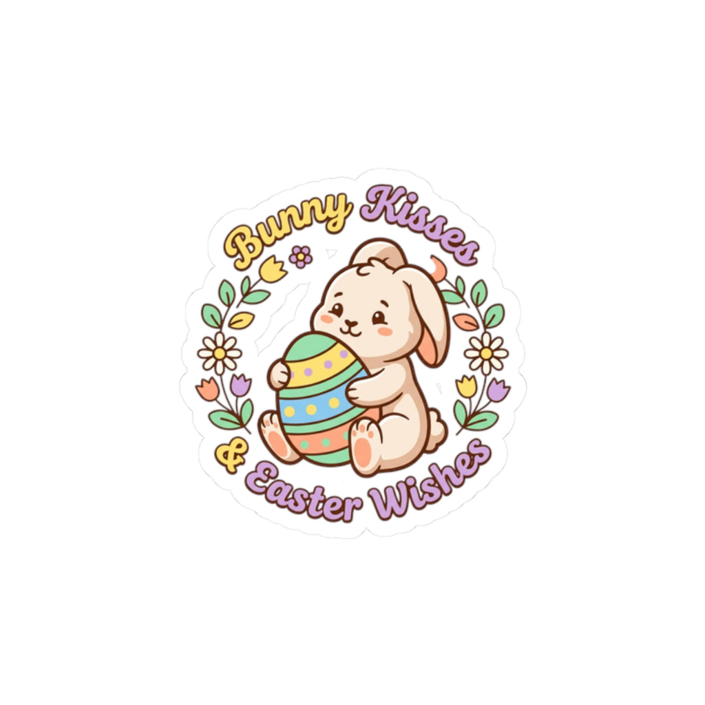 Bunny Kisses Easter Sticker | pastel spring, bunny aesthetic