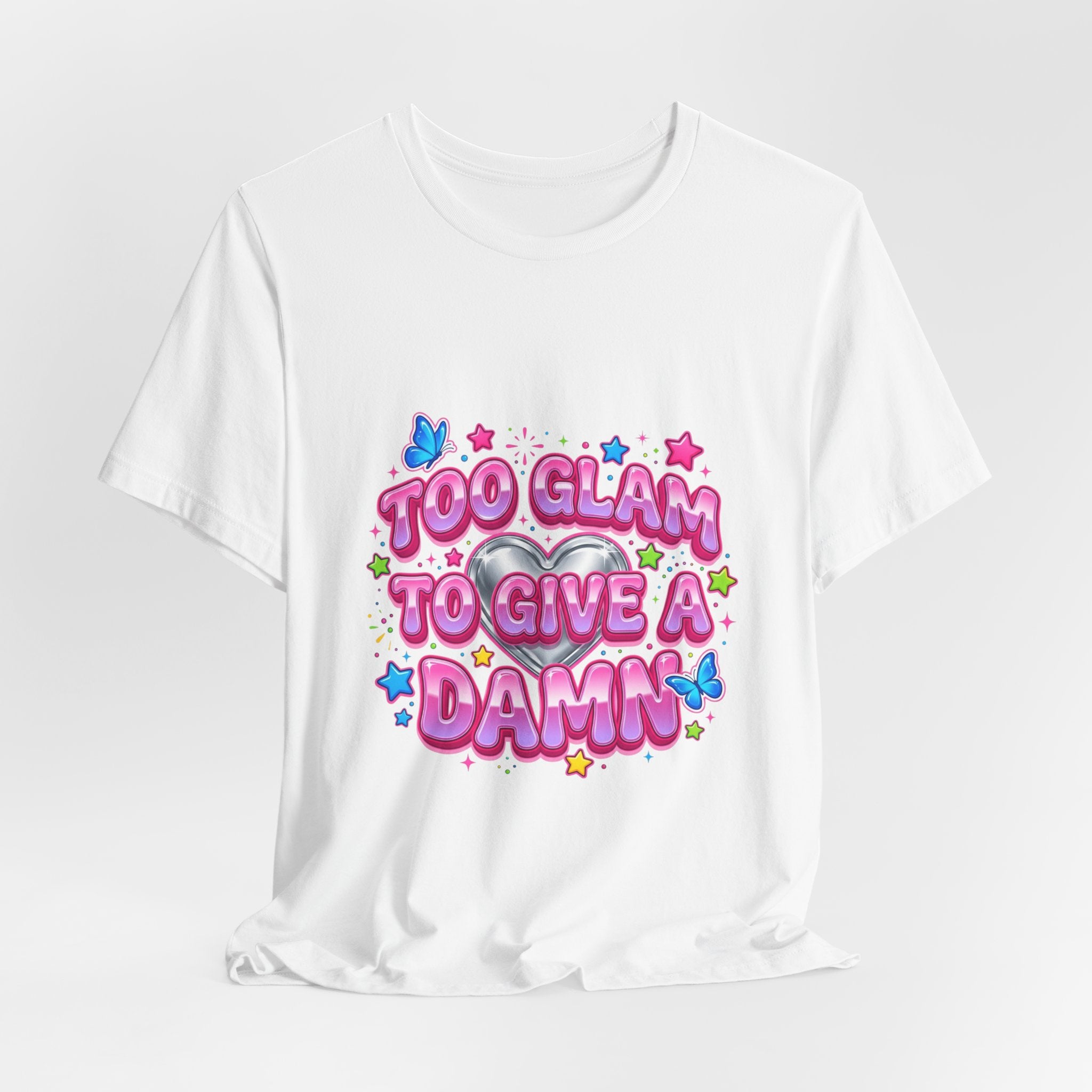 Too Glam To Give A Damn Tee | Y2K shirt, 2000s aesthetic