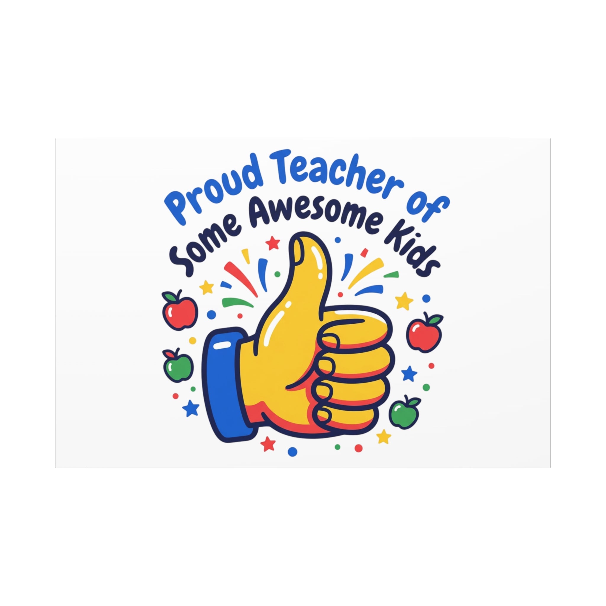 Proud Teacher of Some Awesome Kids Canvas, Teacher Appreciation Gifts | Teacher Life