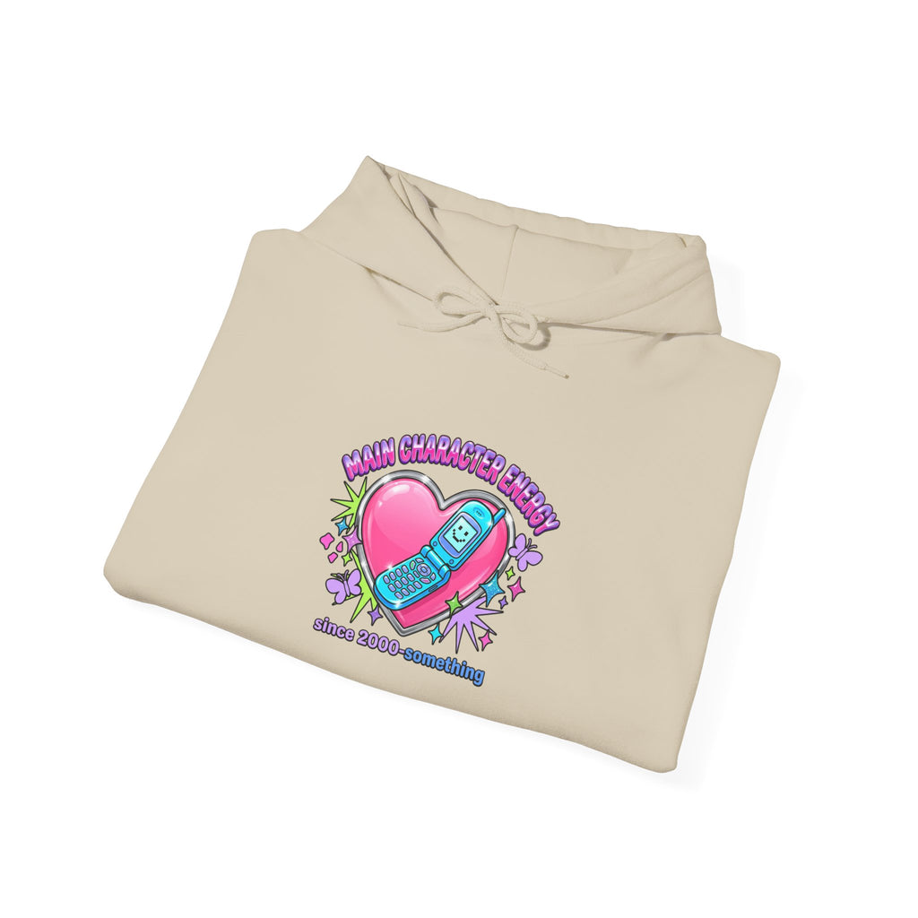 Flirty Y2K Heart Graphic Hoodie | 2000s Aesthetic, Retro Internet
