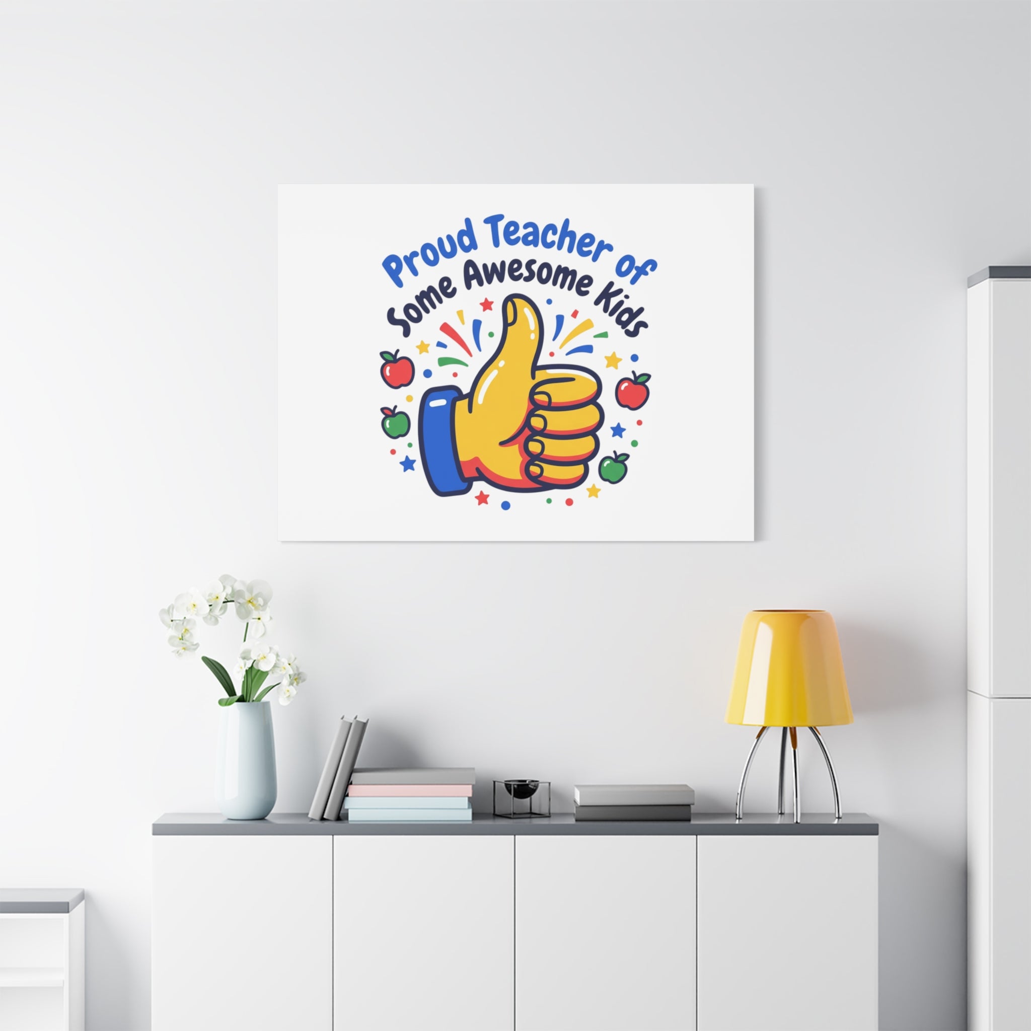 Proud Teacher of Some Awesome Kids Canvas, Teacher Appreciation Gifts | Teacher Life