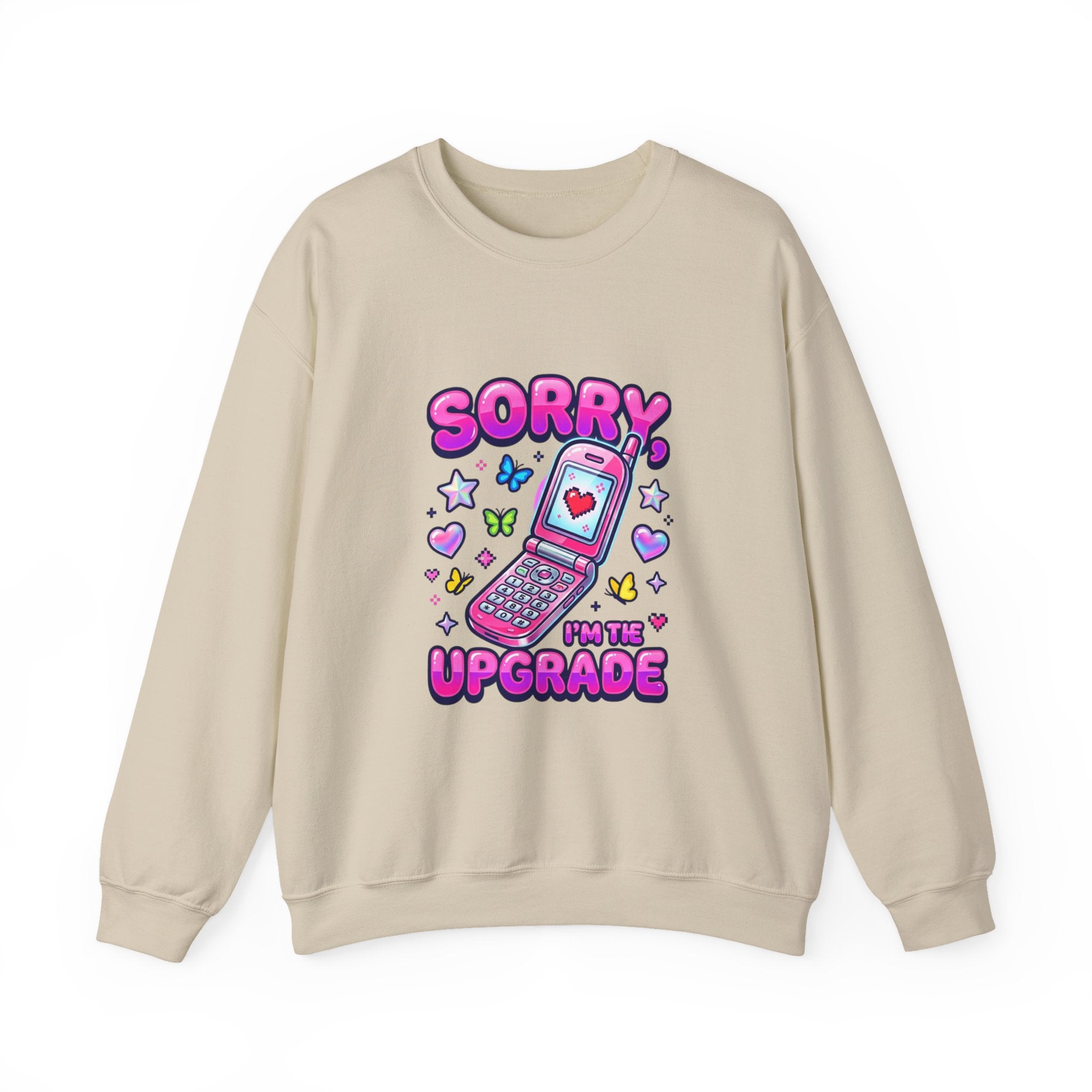 Sorry I'm the Upgrade Sweatshirt | Y2K aesthetic, retro phone graphic
