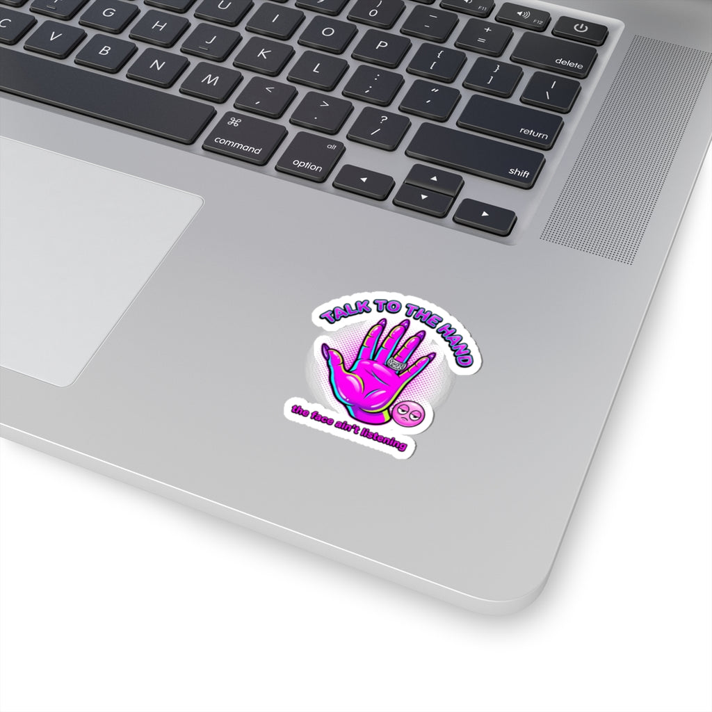 Talk To The Hand Kiss-Cut Sticker | Y2K aesthetic, retro 2000s vibe
