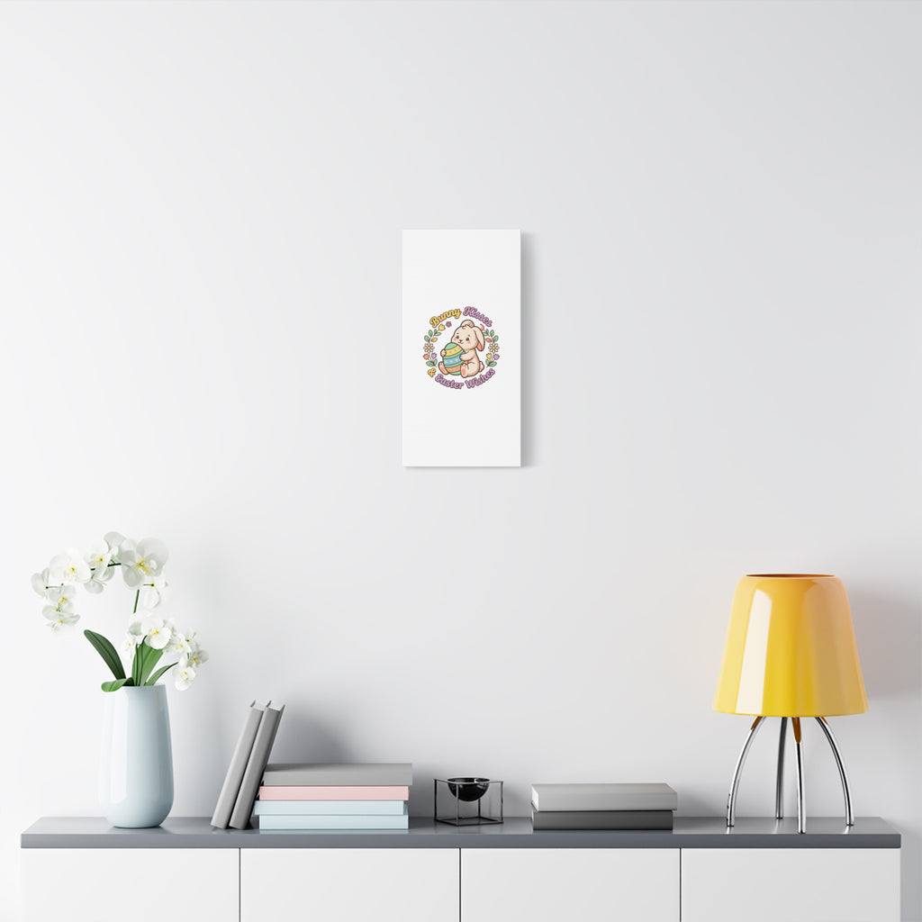 Bunny Kisses Easter Wishes Canvas | Easter Bunny Aesthetic, Pastel Spring