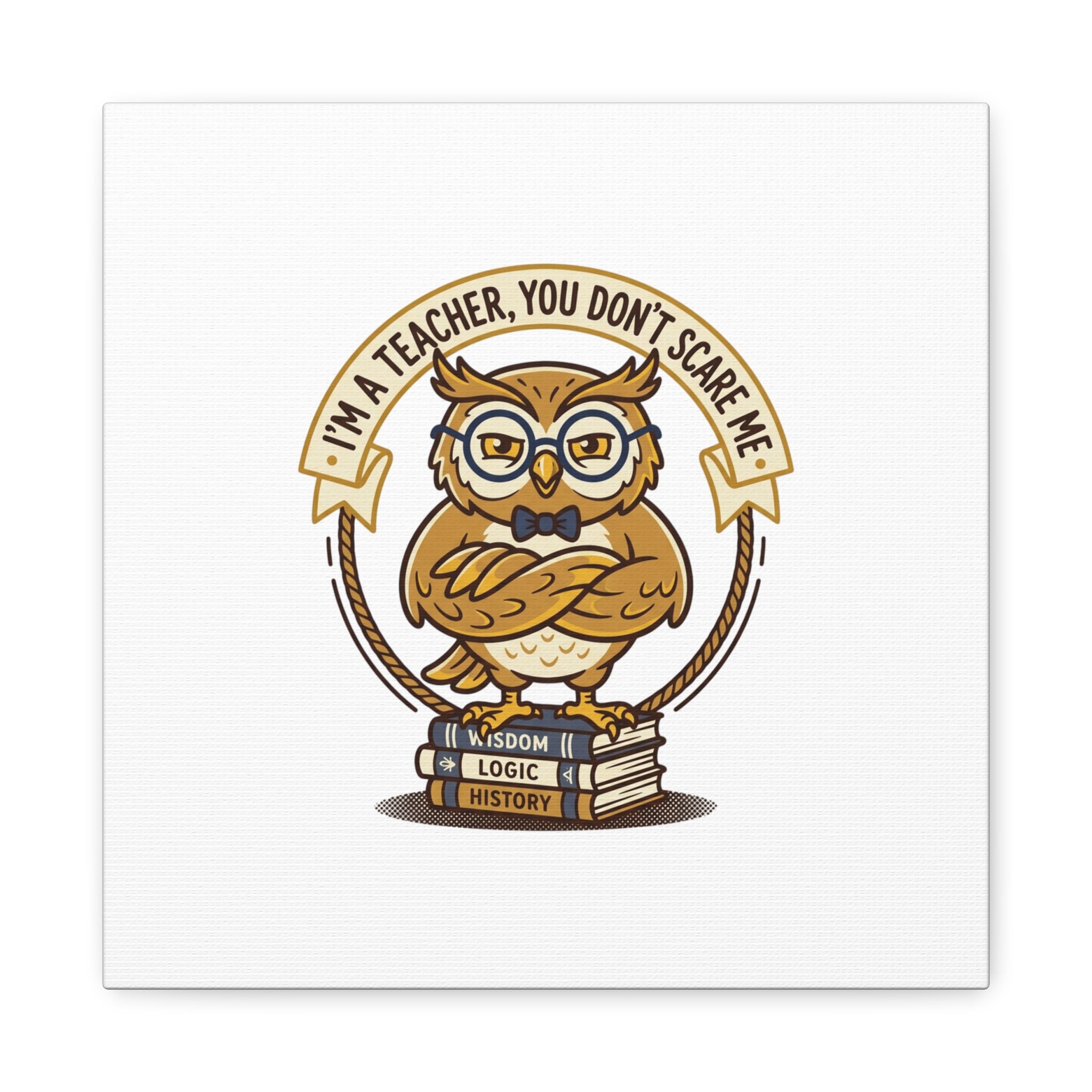 I'm a Teacher You Don't Scare Me Canvas | Teacher Appreciation Gifts, Teacher Life