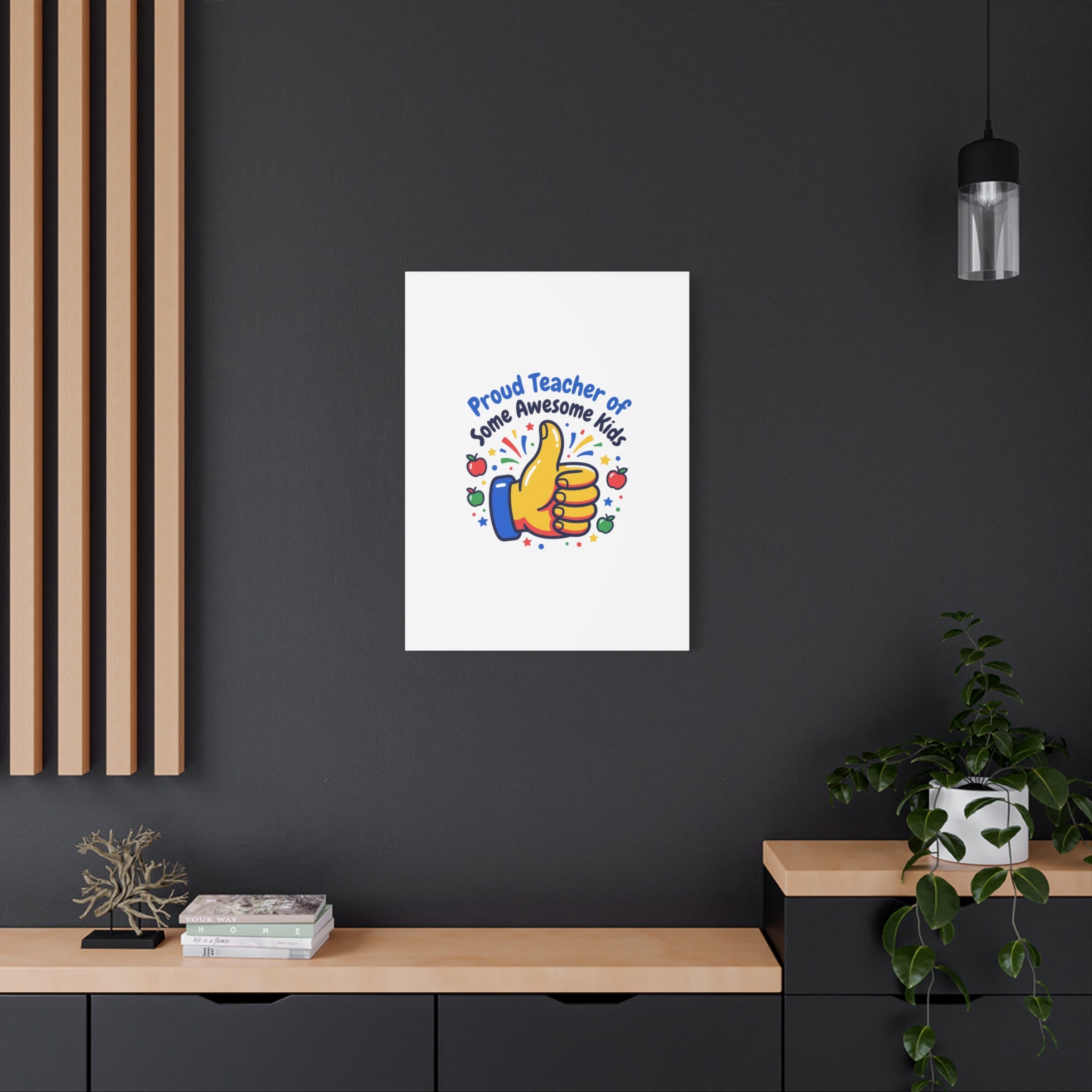 Proud Teacher of Some Awesome Kids Canvas, Teacher Appreciation Gifts | Teacher Life