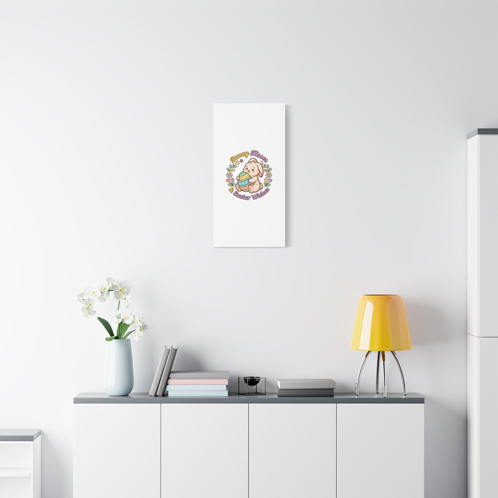 Bunny Kisses Easter Wishes Canvas | Easter Bunny Aesthetic, Pastel Spring