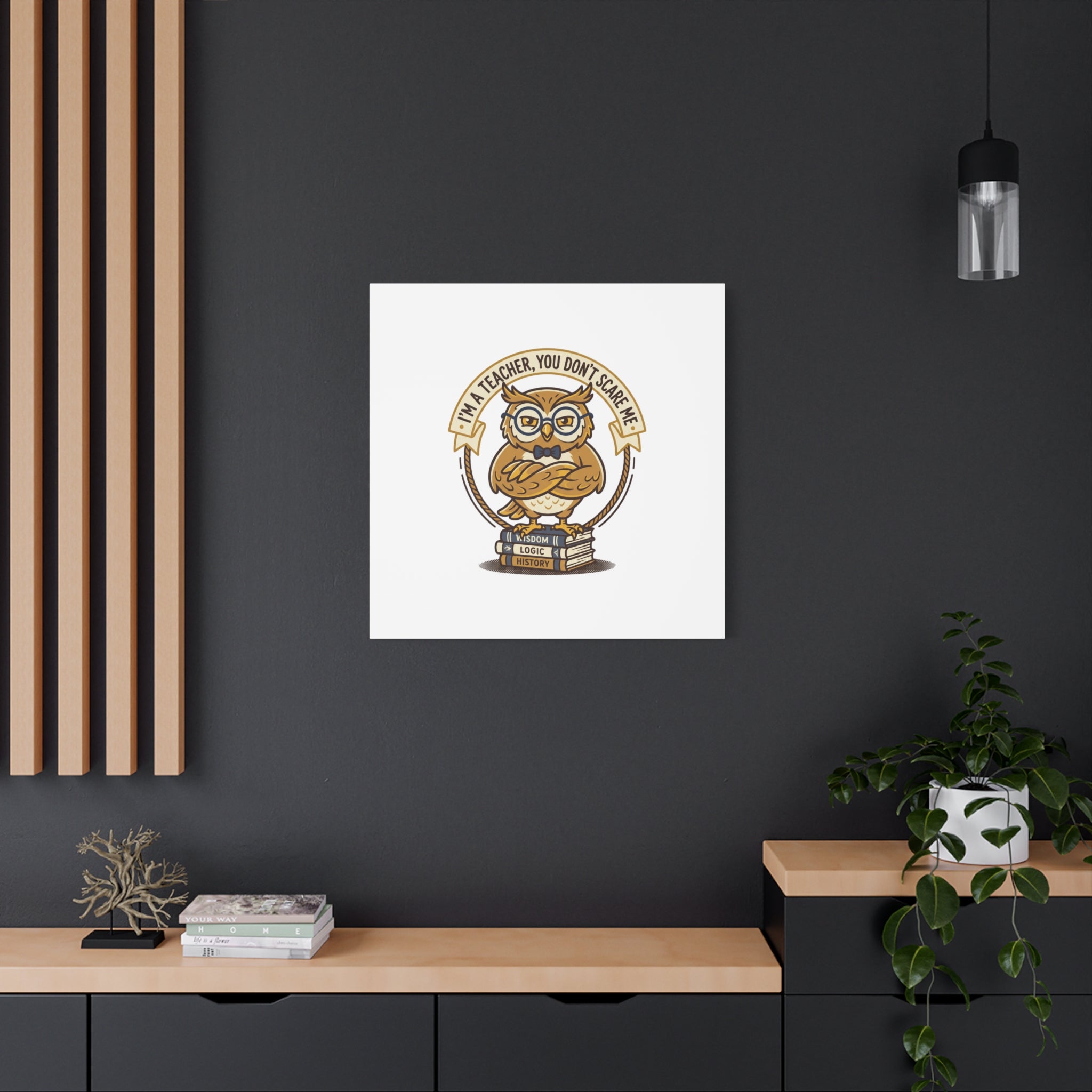 I'm a Teacher You Don't Scare Me Canvas | Teacher Appreciation Gifts, Teacher Life