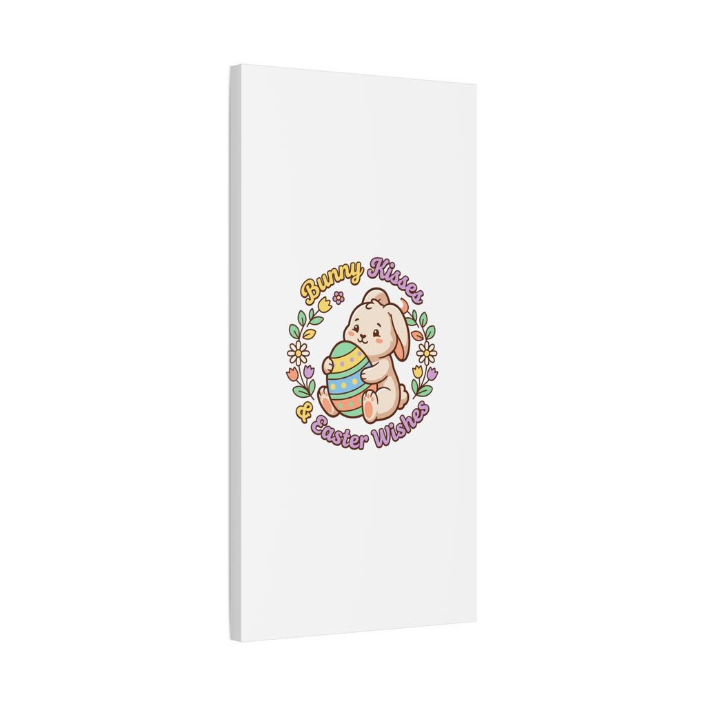 Bunny Kisses Easter Wishes Canvas | Easter Bunny Aesthetic, Pastel Spring