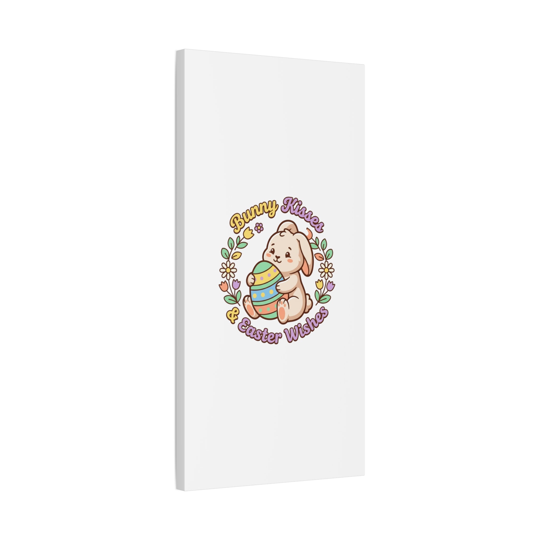 Bunny Kisses Easter Wishes Canvas | Easter Bunny Aesthetic, Pastel Spring