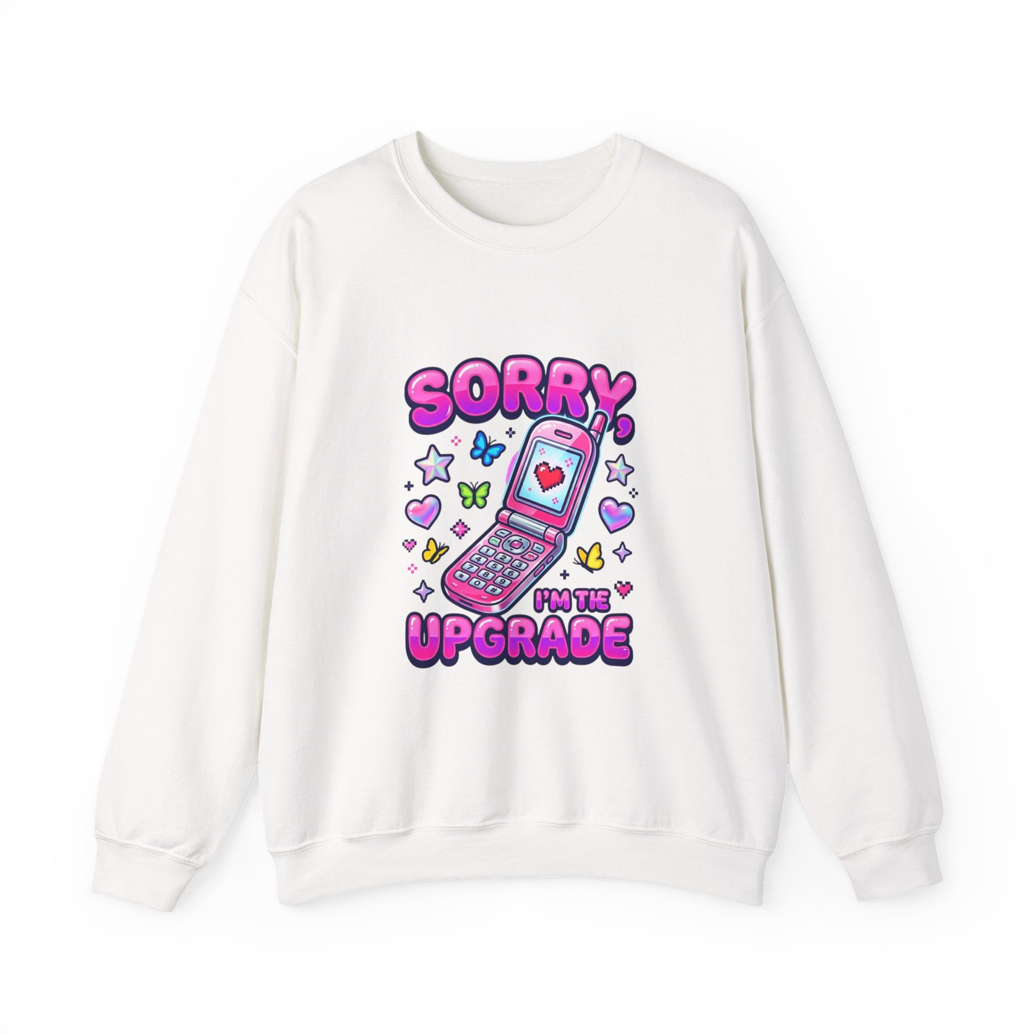 Sorry I'm the Upgrade Sweatshirt | Y2K aesthetic, retro phone graphic