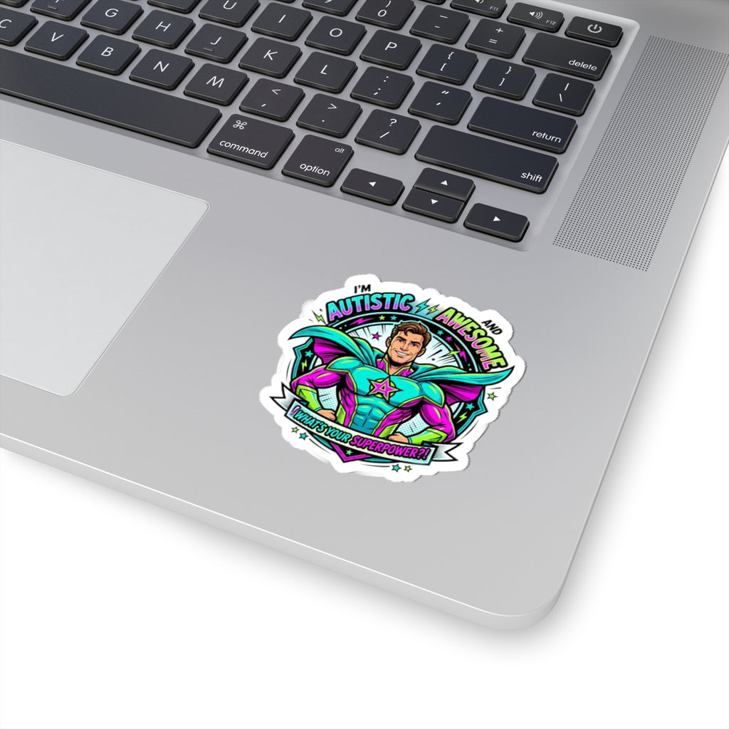 Autistic and Awesome Sticker | neurodiversity, autistic pride, decal