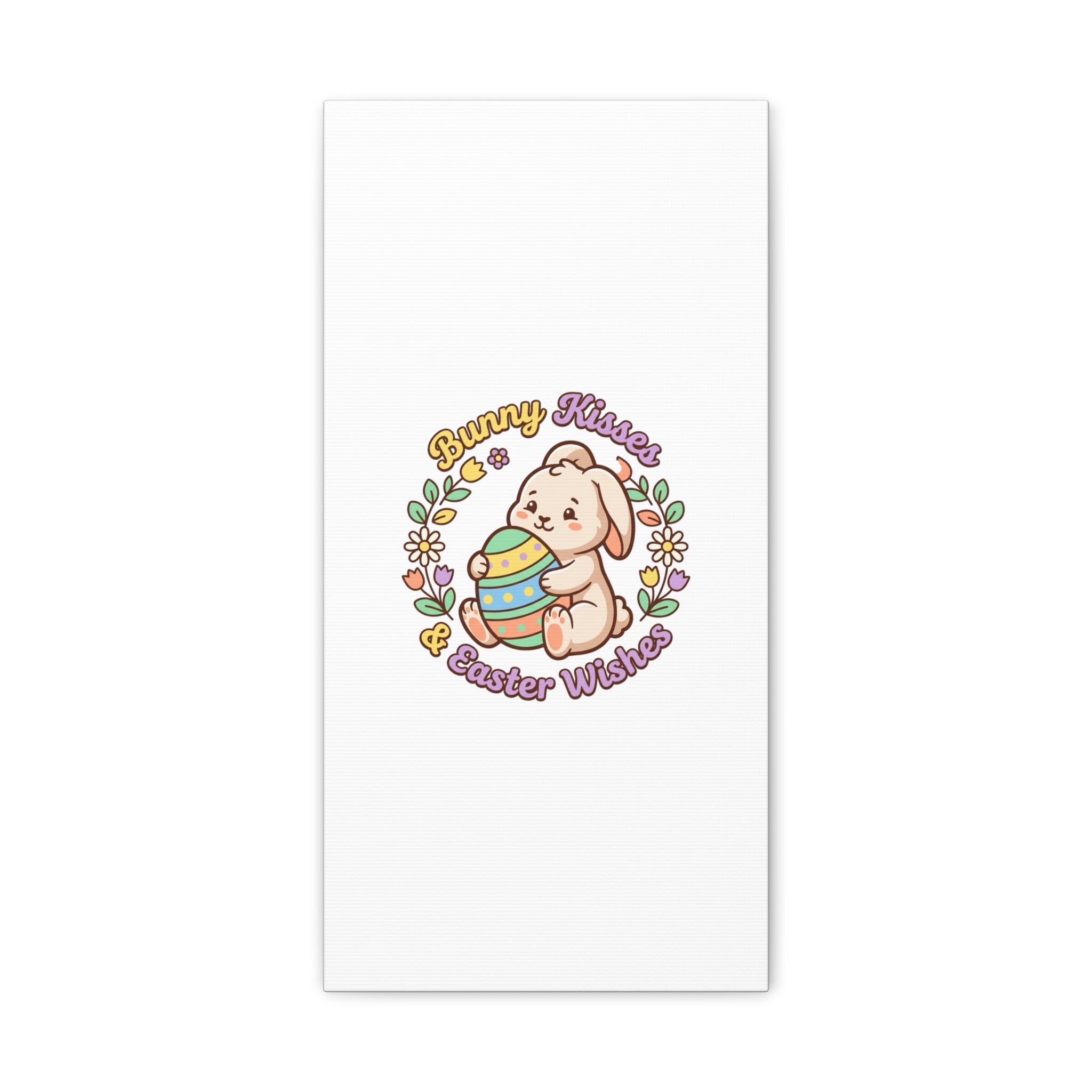 Bunny Kisses Easter Wishes Canvas | Easter Bunny Aesthetic, Pastel Spring