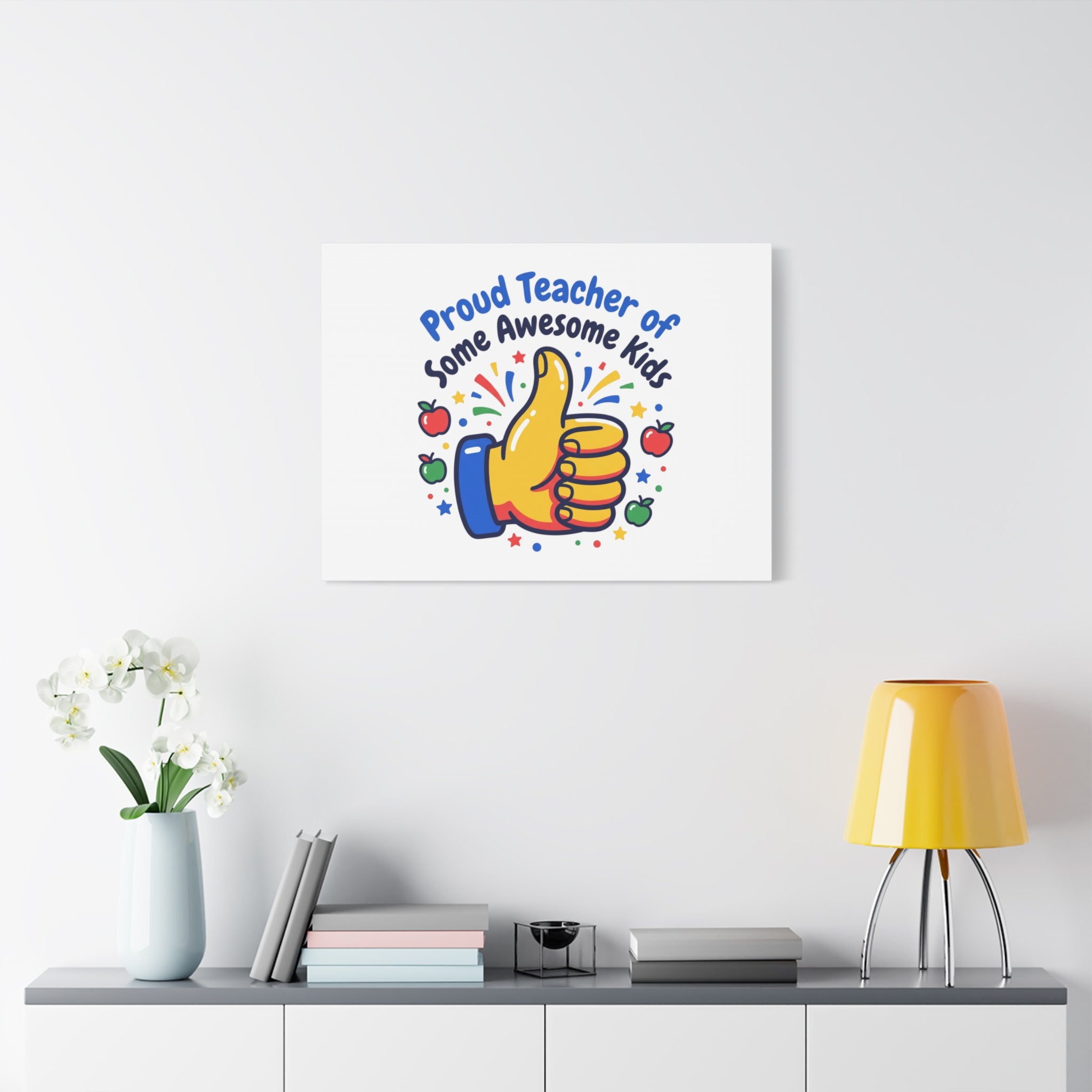 Proud Teacher of Some Awesome Kids Canvas, Teacher Appreciation Gifts | Teacher Life