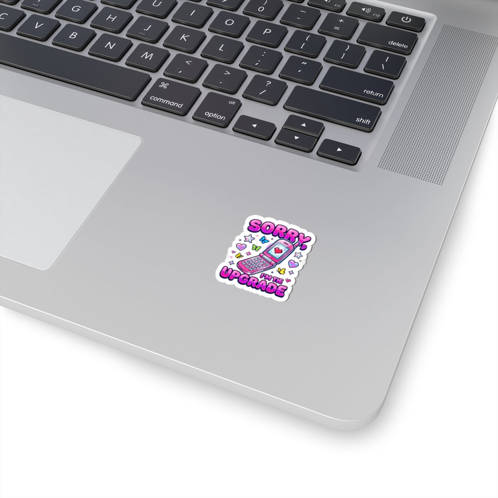 Sorry I'm the Upgrade Kiss-Cut Stickers | Y2K aesthetic, retro phone