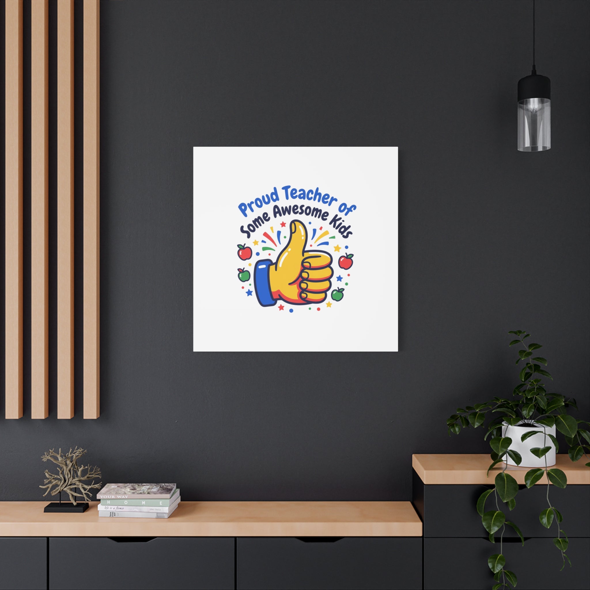 Proud Teacher of Some Awesome Kids Canvas, Teacher Appreciation Gifts | Teacher Life